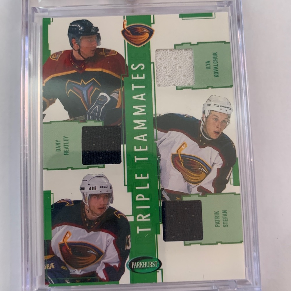 D. Alfredsson M. Havlat Marian Hossa Jersey Senators 2002-03 Parkhurst Teammates